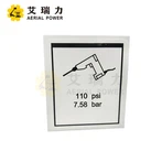 Decal Label Air Line to Platform 110psi 44981 voor Genie